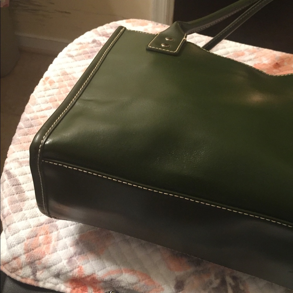 Wilson’s Leather Dark Green Satchel Bag - Picture 8 of 15